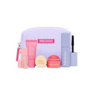 NEW! Polite Society 6-piece Collection with Purple cosmetic bag